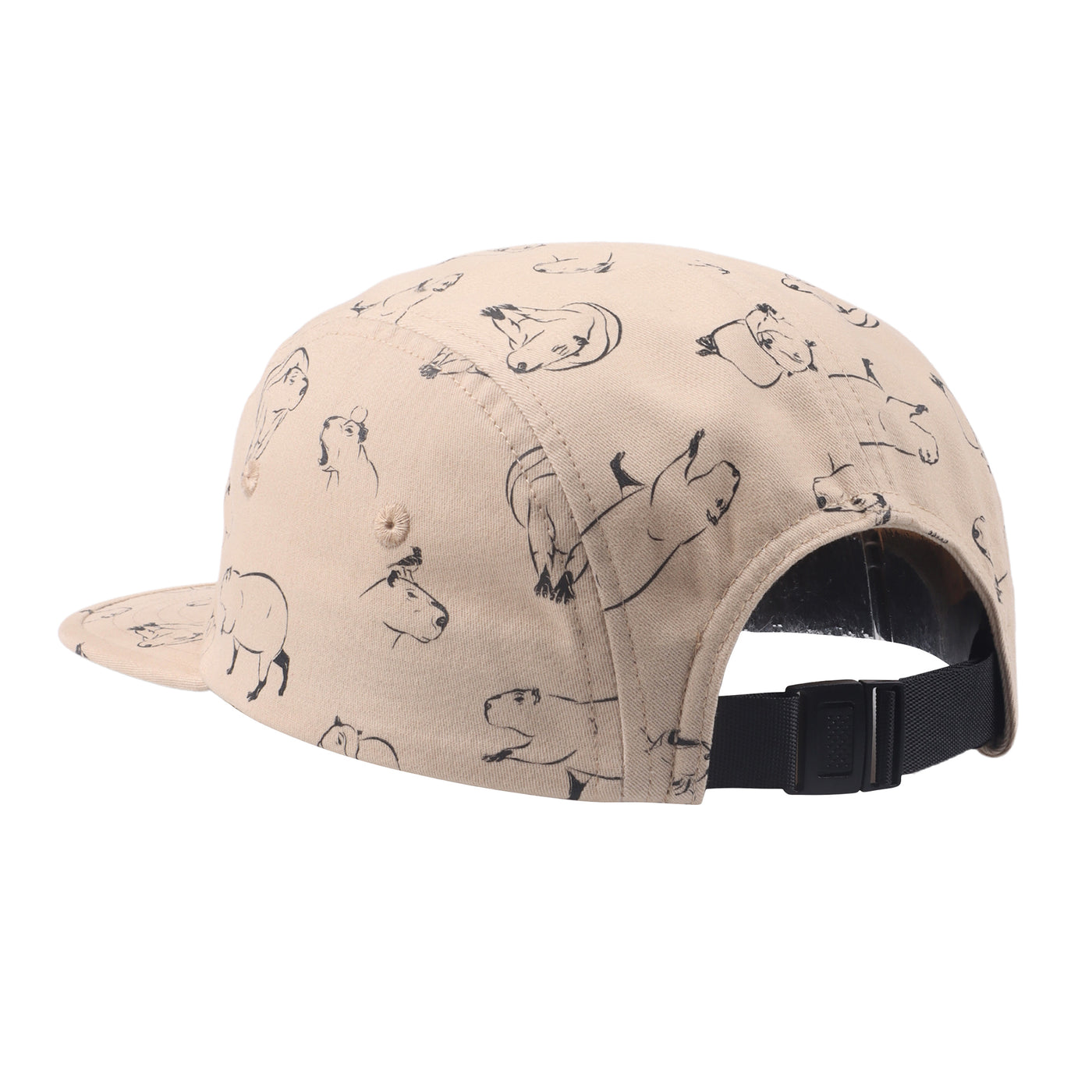 HatPhile Capybara Cotton 5-Panel Hat – Casual Comfort and Distinctive Design