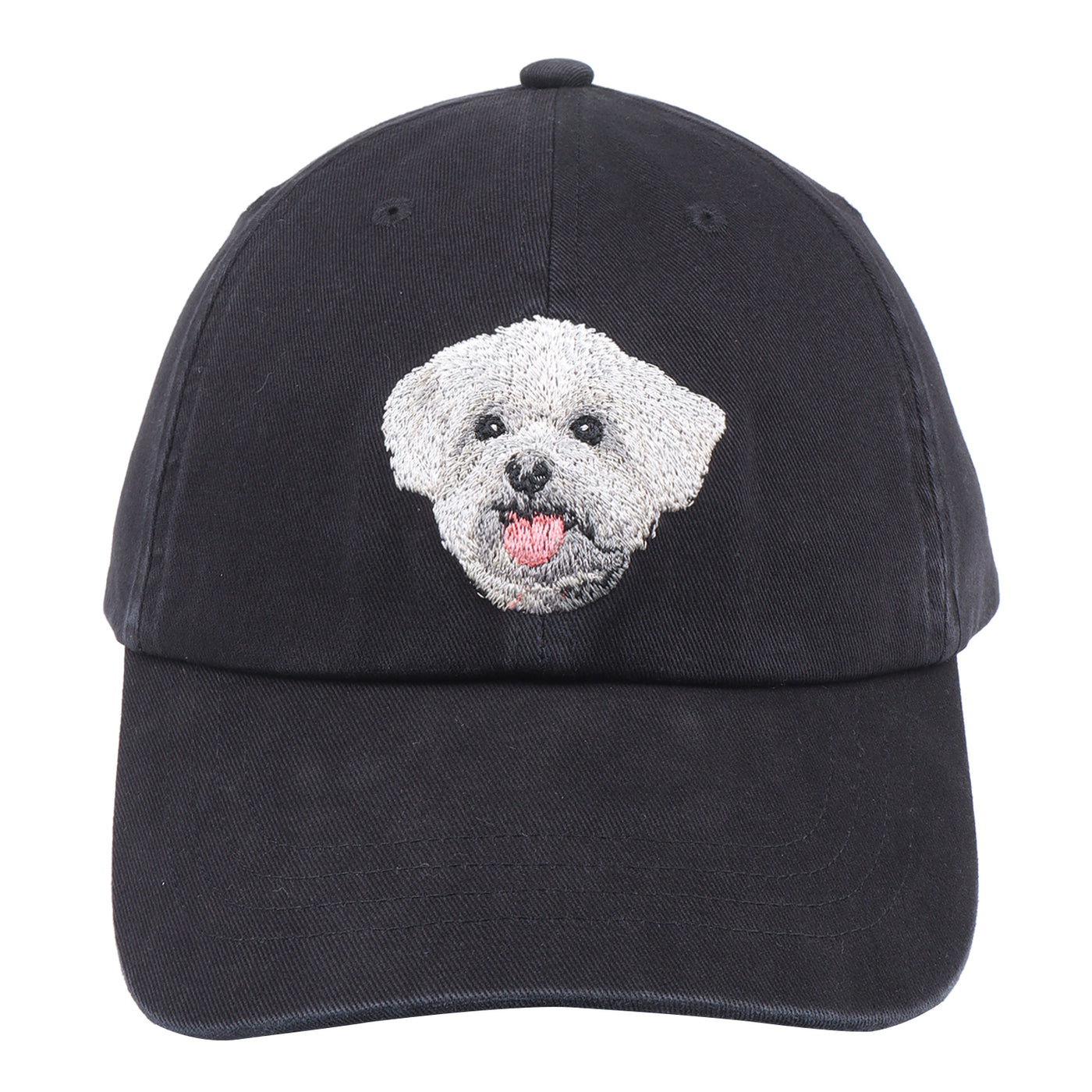 HatPhile Bichon Frise Embroidery Baseball Cap – Adjustable Cotton Hat for Dog Lovers