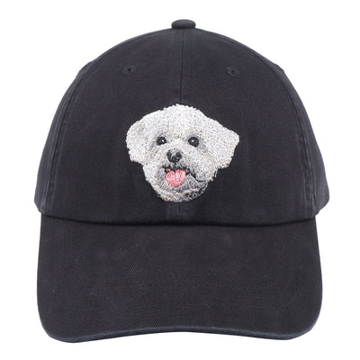 HatPhile Bichon Frise Embroidery Baseball Cap – Adjustable Cotton Hat for Dog Lovers