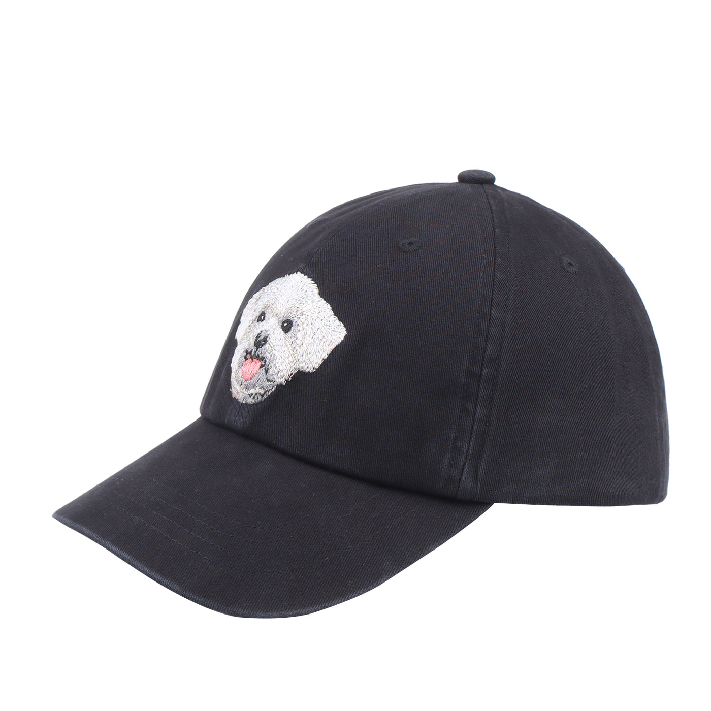 HatPhile Bichon Frise Embroidery Baseball Cap – Adjustable Cotton Hat for Dog Lovers