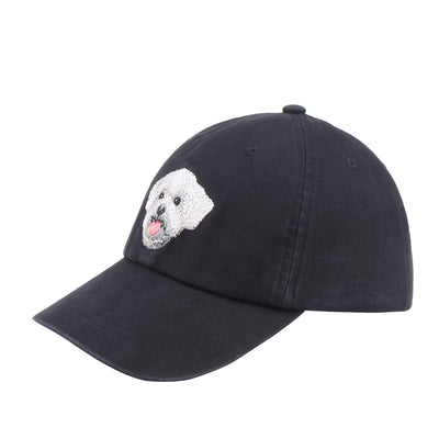 HatPhile Bichon Frise Embroidery Baseball Cap – Adjustable Cotton Hat for Dog Lovers