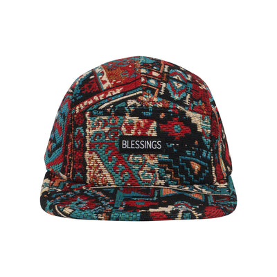 HatPhile Chenille Red Tapestry 5-Panel Hat – Blessings Edition