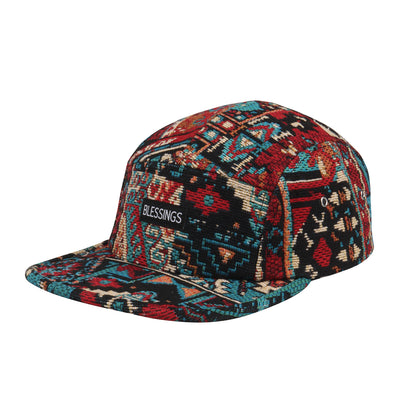 HatPhile Chenille Red Tapestry 5-Panel Hat – Blessings Edition