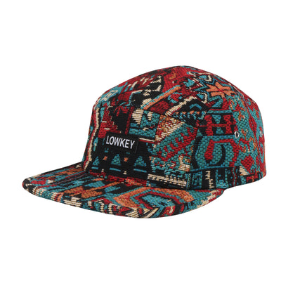 HatPhile Chenille Red Tapestry 5-Panel Hat – Lowkey Edition