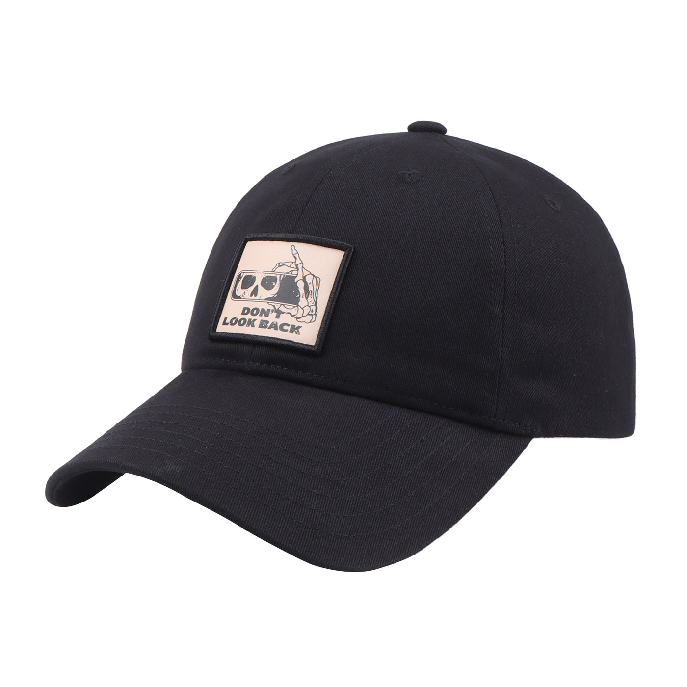 HatPhile “DON’T LOOK BACK” Embroidered Black Baseball Cap