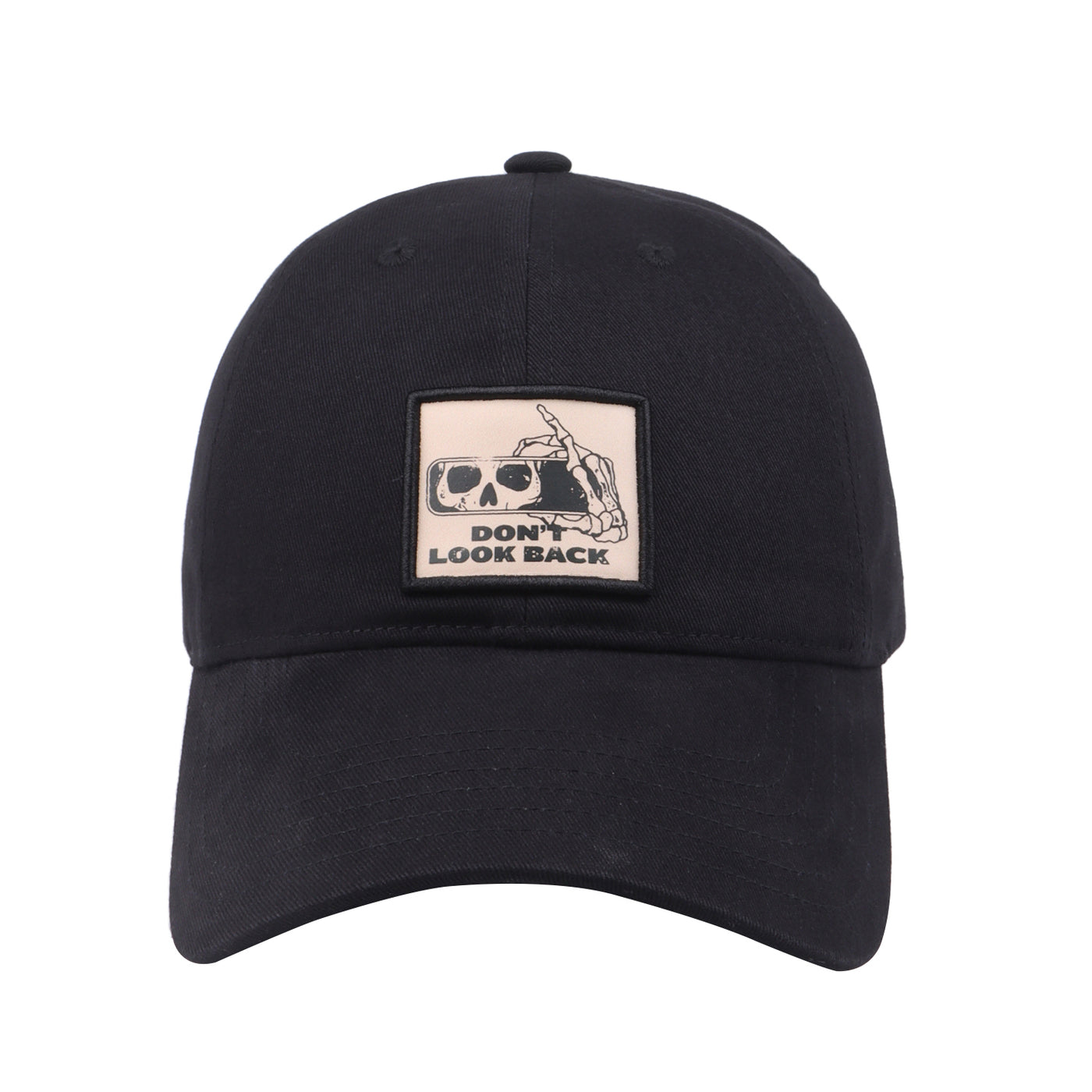 HatPhile “DON’T LOOK BACK” Embroidered Black Baseball Cap