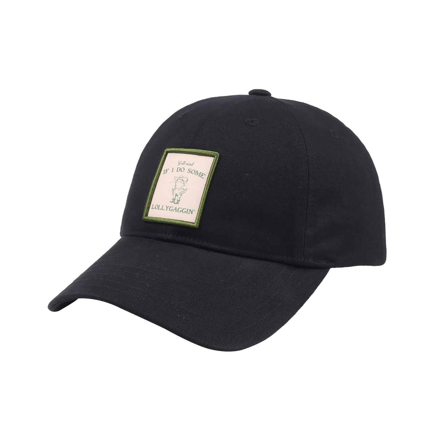 HatPhile “Y’all Mind If I Do Some LOLLYGAGGIN’” Embroidered Black Baseball Cap