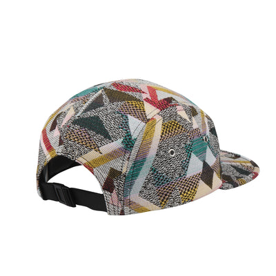 HatPhile Patchwork Jacquard 5-Panel Hat – CatDad Edition