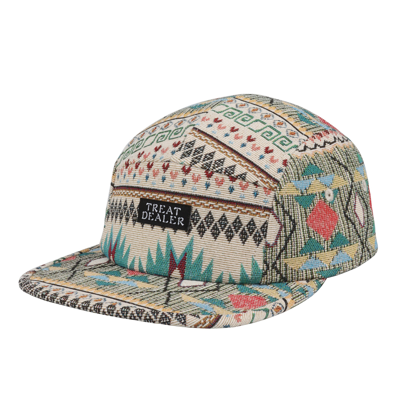 HatPhile Trendy Aztec Pattern 5-Panel Hat – Treat Dealer Edition
