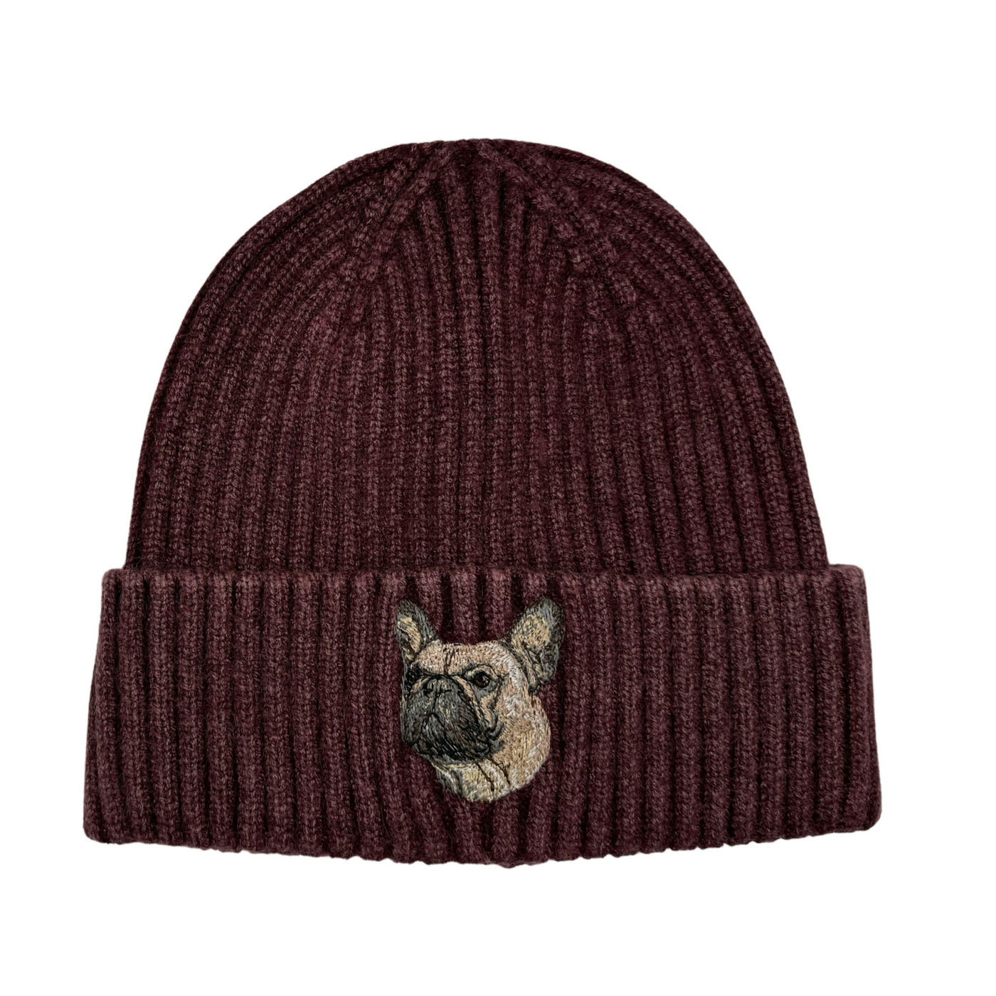 HatPhile French Bulldog Embroidered Knit Vintage Beanie – Stylish and Cozy Winter Hat