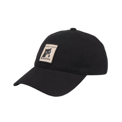 HatPhile Running on Caffeine & Anxiety Black Cat Patch Cap