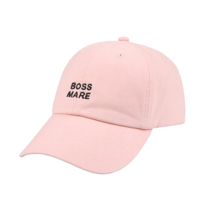 Hatphile Boss Mare Baseball Cap – Adjustable Cotton Hat for Horse Lovers & Strong Women – Black or Pink