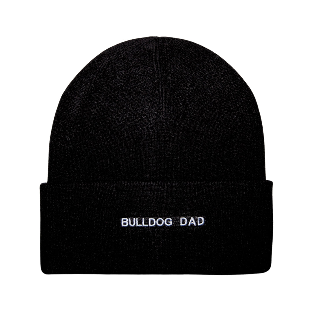 HatPhile Bulldog Mom & Bulldog Dad Embroidered Beanies – Celebrate Your Bulldog Bond in Style