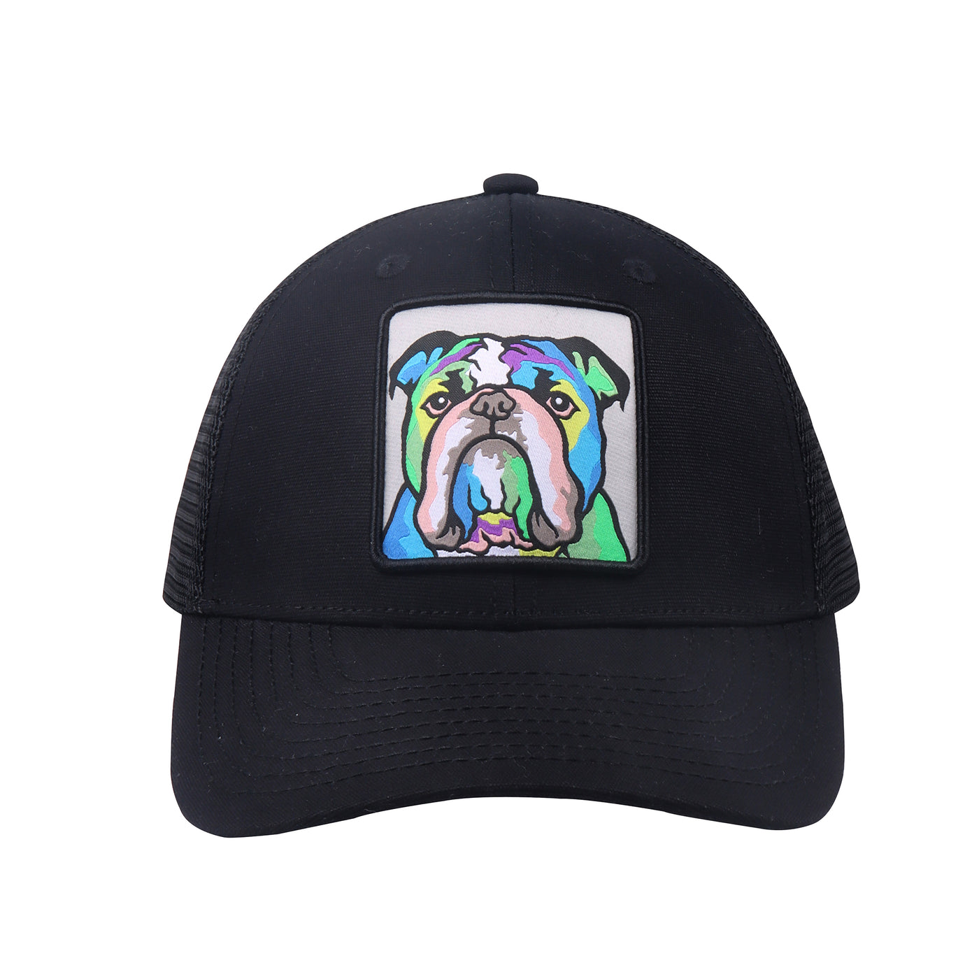 HatPhile Trucker Hat – Bulldog Patch Front with Mesh Back