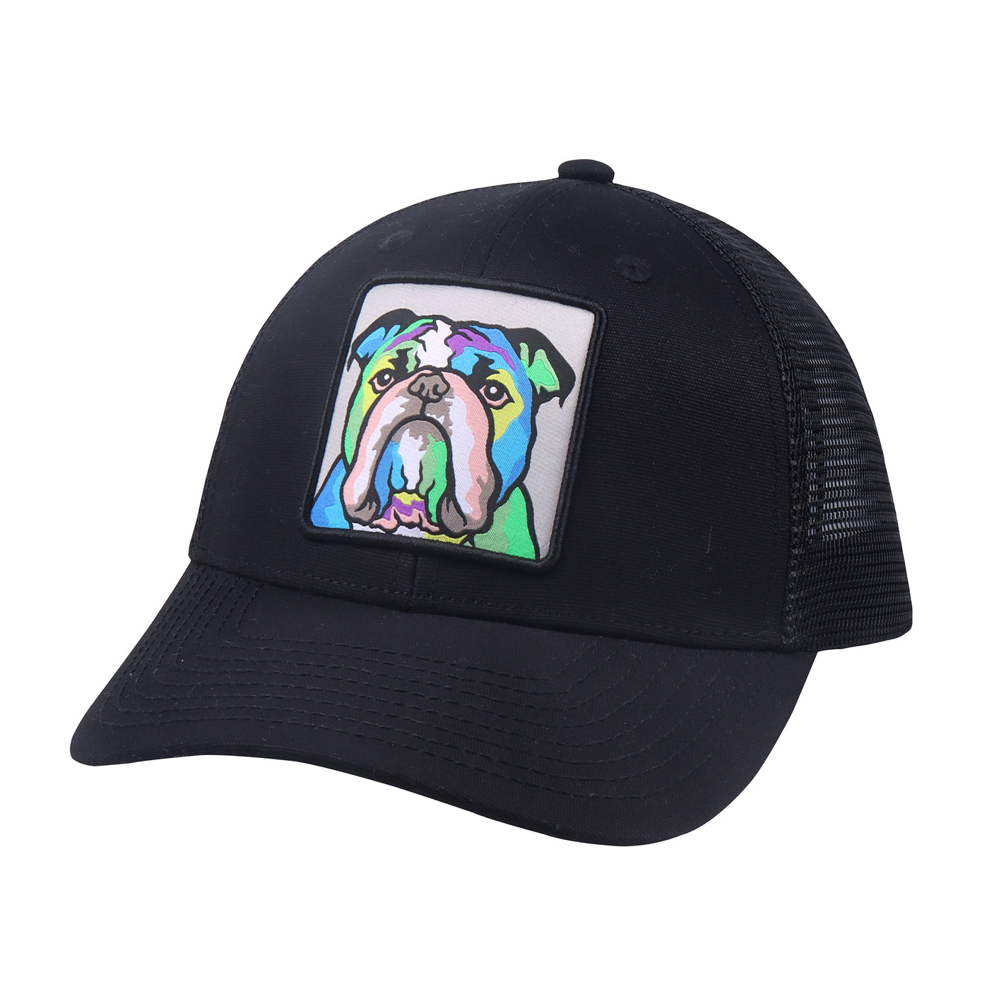 HatPhile Trucker Hat – Bulldog Patch Front with Mesh Back