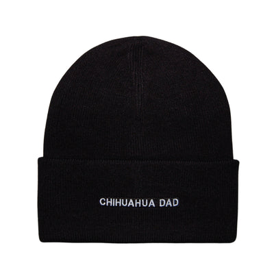 HatPhile Chihuahua Mom & Chihuahua Dad Embroidered Beanies – Small Dog, Big Love