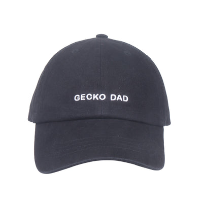 Hatphile Gecko Dad Embroidery Black Soft Cap