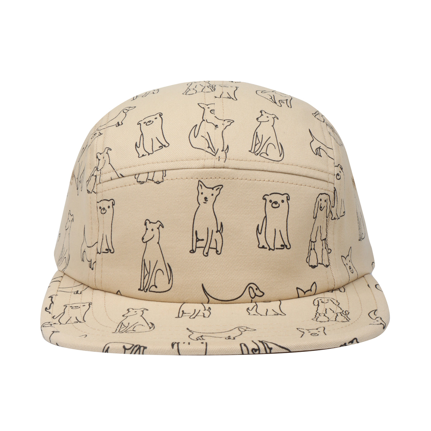 Hatphile Cartoon Dog Cotton 5 Panel Hat
