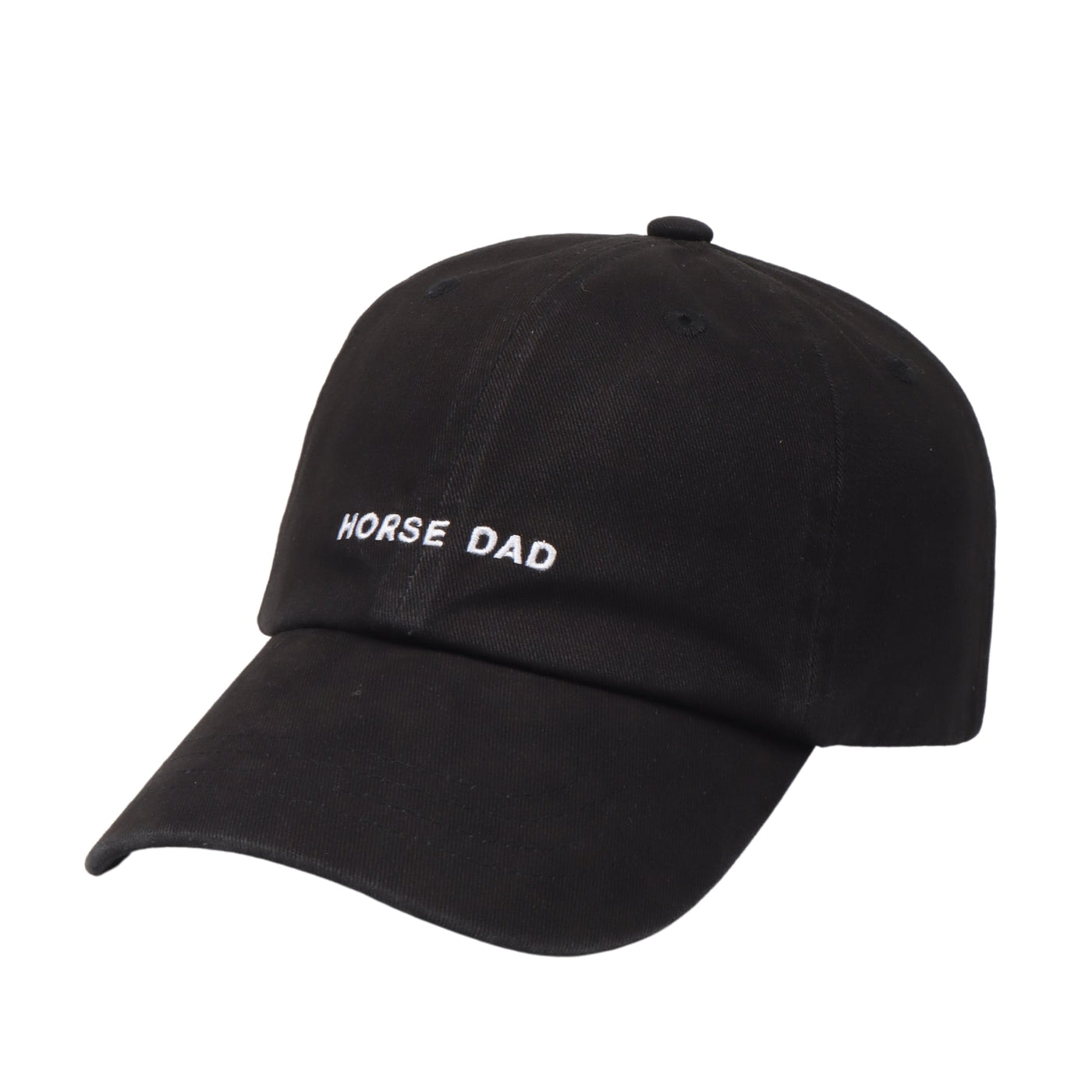 Hatphile Horse Dad Black Soft Baseball Cap