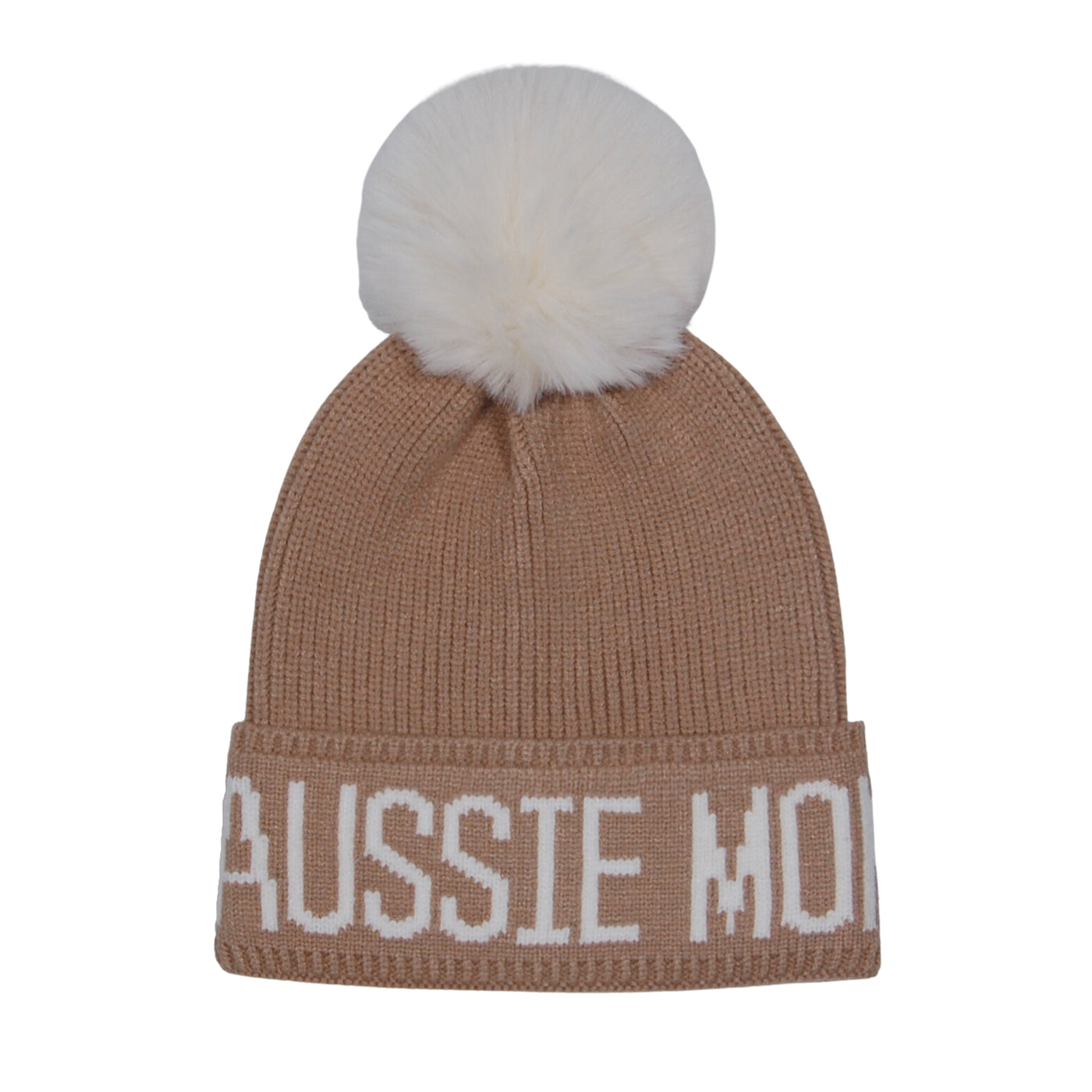 Hatphile Aussie Mom Pompom Knit Beanie Toque