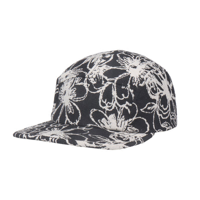 HatPhile Abstract Flower Jacquard 5-Panel Hat – Camp Cap with Unique Floral Pattern