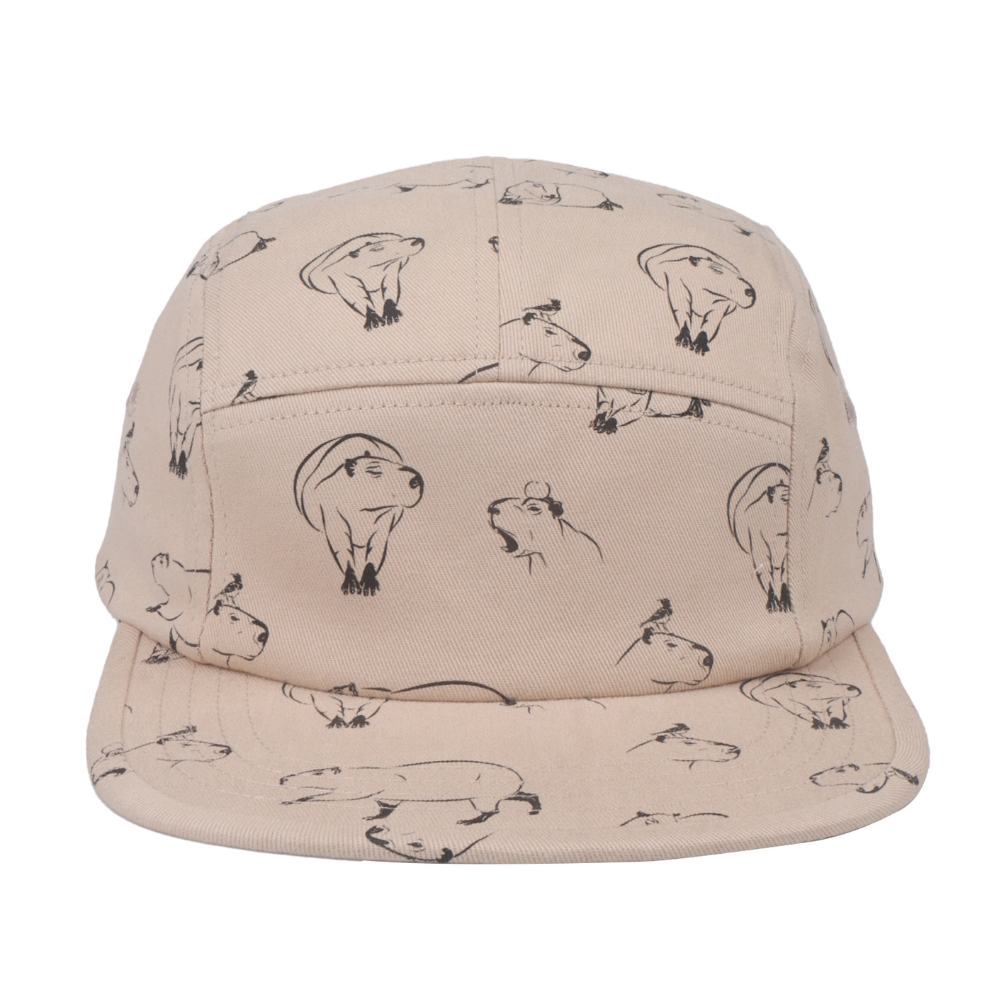 HatPhile Capybara Cotton 5-Panel Hat – Casual Comfort and Distinctive Design