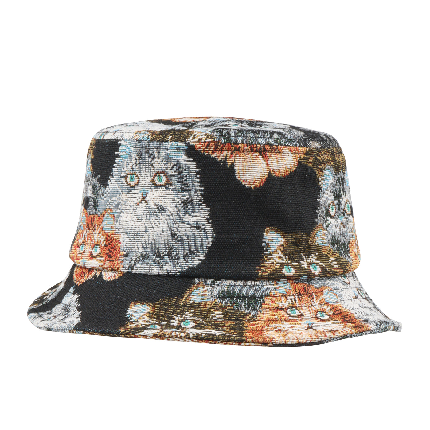 HatPhile Cat Bucket Hat – Vintage Tapestry-Style Cat Jacquard Hat