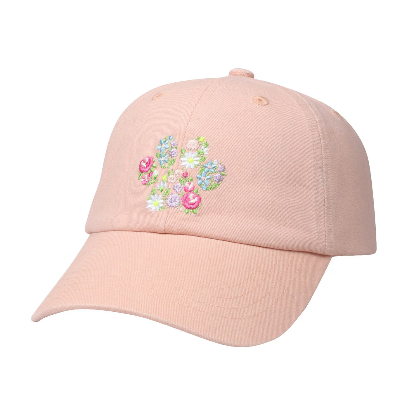 HatPhile Floral Paw Embroidery Baseball Cap – Adjustable Cotton Hat for Pet Lovers