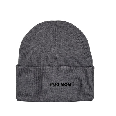 HatPhile Pug Mom & Pug Dad Embroidered Beanie