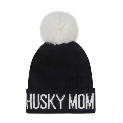 Hatphile Husky Mom Pompom Knit Beanie Toque