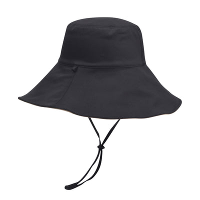 Hatphile Plant Lady Reversible Wide Brim Sun Hat Beige Black UPF 50+