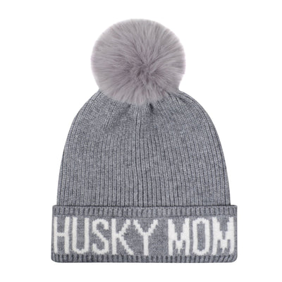 Hatphile Husky Mom Pompom Knit Beanie Toque