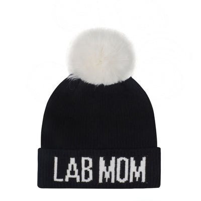 Hatphile Lab Mom Pompom Knit Beanie Toque
