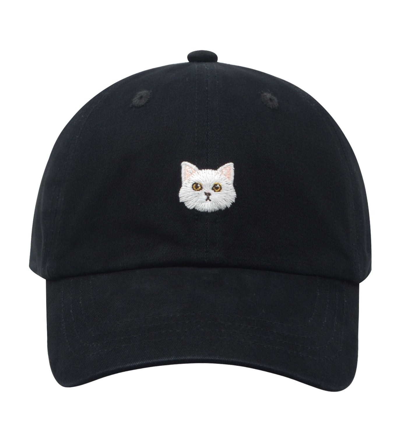 Hatphile White Cat Soft Baseball Cap